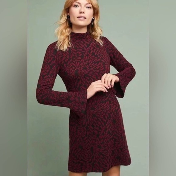 Hutch Dresses & Skirts - Anthropologie Hutch Michaela Burgundy Mock Neck Sweater Dress